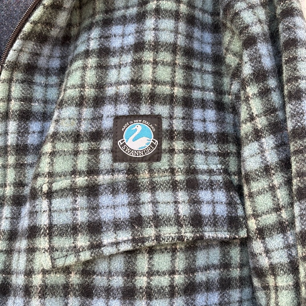 SWANDRI MEN’S BLUE BLACK CHECK MCCALLUMS SCOTS WHISKY WOOL JACKET-OS-RARE! - Picture 3 of 12
